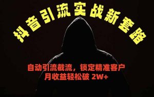 抖音引流实战新套路,挂机自动引流截流精准锁定客户,月收益破 2W+-资源站