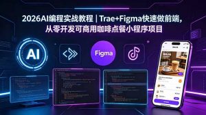2026AI编程实战教程|Trae+Figma快速做前端,从零开发可商用咖啡点餐小程序项目-资源站