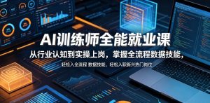 AI训练师全能就业课,从行业认知到实操上岗,掌握全流程数据技能,轻松入职新兴热门岗位-资源站