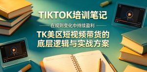 视界跨境TIKTOK4月17培训笔记,在规则变化中持续盈利,TK美区短视频带货的底层逻辑与实战方案【文档】-资源站