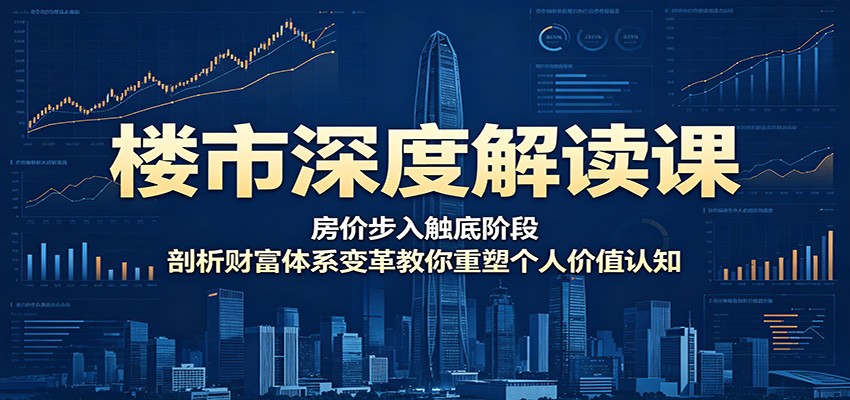 楼市深度解读课：房价步入触底阶段，剖析财富体系变革教你重塑个人价值认知-资源站