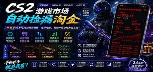 CSGO挂机捡漏项目通过利用游戏饰品交易机制,结合薄凉软件辅助捡漏,实现盈利-资源站