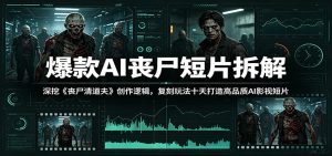 爆款AI丧尸短片拆解：深挖《丧尸清道夫》创作逻辑，复刻玩法快速打造高品质AI影视短片-资源站