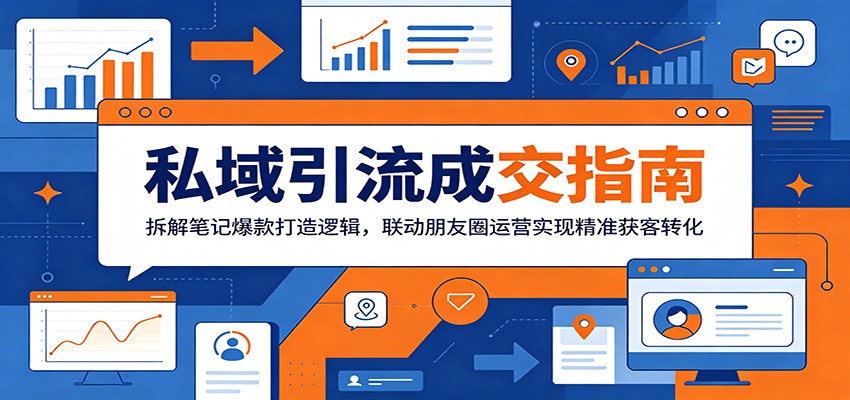 私域引流成交指南:拆解笔记爆款打造逻辑,联动朋友圈运营实现精准获客转化-资源站