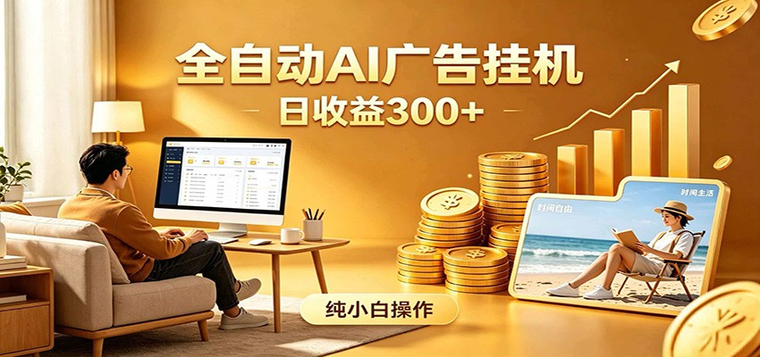 AI风口项目，全程解放双手，后台自动运行赚取收益，每天稳定收益300+-资源站
