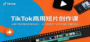 TikTok商用短片创作课:从客户需求策划至落地成片,AI工具高效产出符合海外流量的短片-资源站