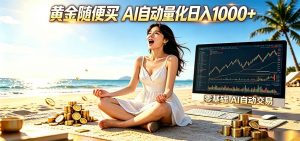 黄金随便买？AI自动外汇量化交易 在家当皇帝 日入1000+-资源站