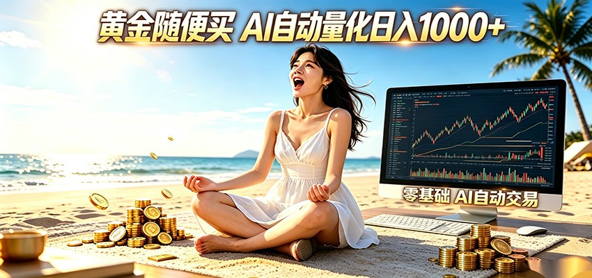 黄金随便买？AI自动外汇量化交易 在家当皇帝 日入1000+-资源站