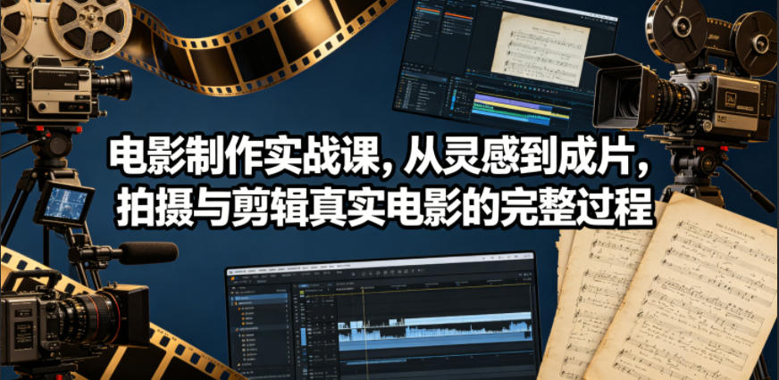 电影制作实战课，从灵感到成片，拍摄与剪辑真实电影的完整过程【原创双语字幕】-资源站