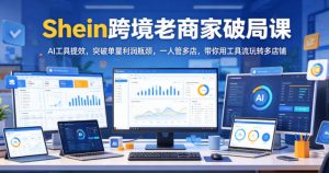 Shein跨境老商家破局课,AI工具提效,突破单量利润瓶颈,一人管多店,带你用工具流玩转多店铺-资源站
