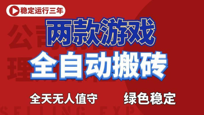 海外游戏全自动搬砖，日入1k+，全天无人值守，绿色稳定！【揭秘】-资源站