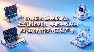 零基础AI编程实战课-更新,无需编程基础,手把手教你用AI快速做出实用工具产品-资源站
