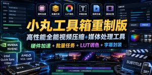 小丸工具箱重制版–高性能全能视频压缩+媒体处理工具｜硬件加速+批量任务+LUT调色+字幕封装-资源站