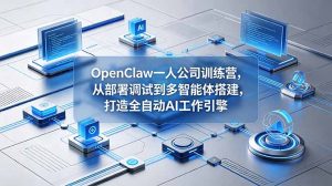 OpenClaw 一人公司训练营，从部署调试到多智能体搭建，打造全自动 AI 工作引擎-资源站