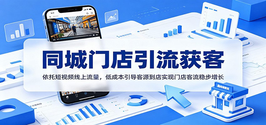 同城门店引流获客:依托短视频线上流量,低成本引导客源到店实现门店客流稳步增长-资源站