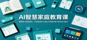 AI智慧家庭教育课:更新育儿教育理念,巧用各类AI工具全方位提升孩子综合学习能力-资源站