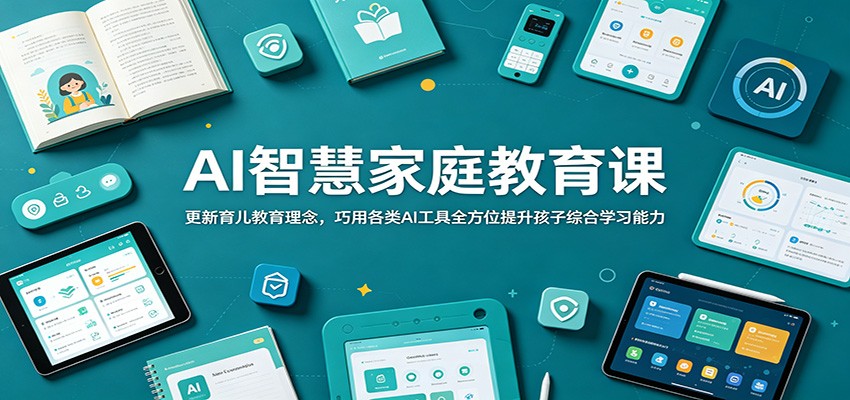 AI智慧家庭教育课:更新育儿教育理念,巧用各类AI工具全方位提升孩子综合学习能力-资源站