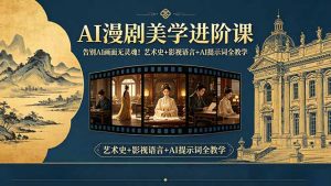 告别AI画面无灵魂!AI漫剧美学进阶课-更新,艺术史+影视语言+AI提示词全教学-资源站