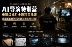 AI导演特训营,电影级成片全流程实战课,手把手带你从0产出一部电影级AI短片-资源站