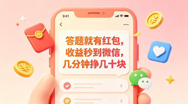 答题就有红包，收益秒到微信，几分钟挣几十块，学生党上班族宝妈都可以玩【揭秘】-资源站
