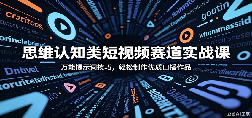 思维认知类短视频赛道实战课:万能提示词技巧,轻松制作优质口播作品-资源站