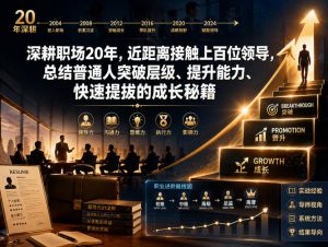 付费文章:深耕职场20年,近距离接触上百位领导,总结普通人突破层级、提升能力、快速提拔的成长秘籍(全网独家干货)-资源站