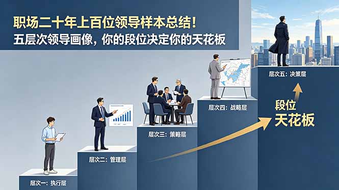 付费文章：职场二十年上百位领导样本总结！五层次领导画像，你的段位决定你的天花板-资源站
