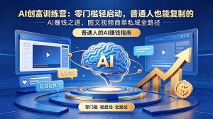 AI创富训练营:零门槛轻启动,普通人也能复制的AI赚钱之道,图文视频商单私域全路径-资源站