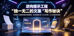 逆向提示工程教您突破AI常规限制,写出独具魅力独一无二的文案,引人注目的写作秘诀【原创双语字幕】-资源站