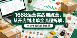 1688运营实战训练营,从开店到出单全流程拆解,手把手教你稳定出单(更新0620)-资源站
