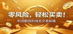 零风险域名交易实战秘籍:新手安全买卖教学,选品定价谈判实现收益翻倍-资源站