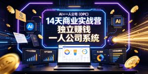 AI×一人公司(OPC)14天商业实战营,用AI帮你搭建一个属于你自己的、能独立賺钱的一人公司系统-资源站