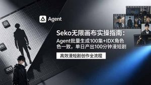 Seko无限画布实操指南:Agent批量生成100集+IDX角色一致,单日产出100分钟漫短剧-资源站