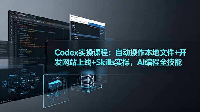 Codex实操课程：自动操作本地文件+开发网站上线+Skills实操，AI编程全技能-资源站