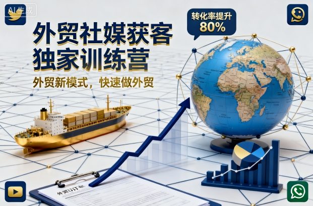 外贸社媒获客独家训练营，外贸新模式，快速做外贸(更新26年6月)-资源站