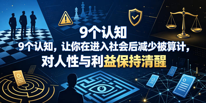 付费文章：9个认知，让你在进入社会后减少被算计，对人性与利益保持清醒-资源站