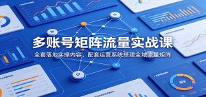 多账号矩阵流量实战课：全套落地实操内容，配套运营系统搭建全域流量矩阵-资源站