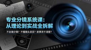 不会画分镜？不懂镜头语言？故事讲不清楚？专业分镜系统课，从理论到实战全拆解！-资源站