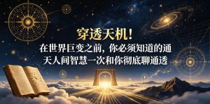 付费文章：穿透天机！在世界巨变之前，你必须知道的通天人间智慧一次和你彻底聊通透-资源站