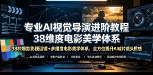 专业AI视觉导演进阶教程，38种爆款影视运镜+多维度电影美学体系，全方位提升AI成片高级感与镜头质感-资源站
