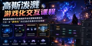 高斯泼溅与游戏化交互课程，将高斯泼溅技术与传统的节点式逻辑深度结合，打造一套“游戏化”的沉浸式场景的交互系统-资源站