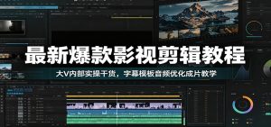 最新爆款影视剪辑教程：大V内部实操干货，字幕模板音频优化成片教学-资源站