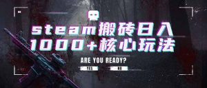 steam搬砖日入1000+核心玩法，副业的不二之选，收益已经十分稳定-资源站