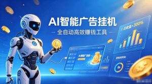 AI智能广告挂G,在家自动賺收益,全程无需人工操作、不用直播、不用拉人【揭秘】-资源站