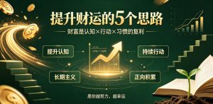 付费文章：提升财运的5个思路——财富是认知x行动x习惯的复利，愿你越努力，越幸运-资源站