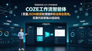零基础吃透COZE工作流智能体|变量JSON数据处理插件联动商业落地,无需代码掌握AI自动化-资源站
