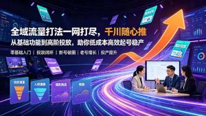 全域流量打法一网打尽,千川随心推从基础功能到高阶投放,助你低成本高效起号稳产-资源站