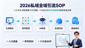 2026私域全域引流SOP|八大平台·矩阵搭建·防封攻略,十行业专属话术流程精准获客变现全课-资源站