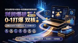 2026拼多多AI智创+利润爆破双核特训营-拆解2026年7月最新玩法，0-1打爆SOP-资源站