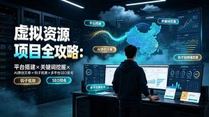 虚拟资源项目全攻略：平台搭建×关键词挖掘×AI原创文章×钩子视频×多平台SEO排名-资源站